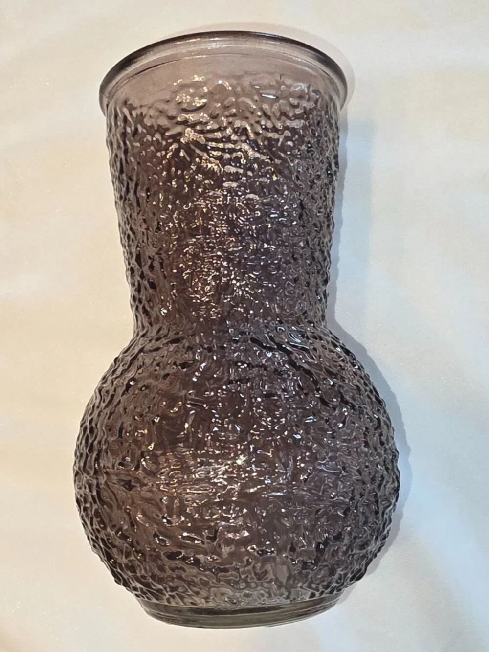 Decorative Vase Lacy Textured Purple Amethyst Colored Art Home Decor NWoT